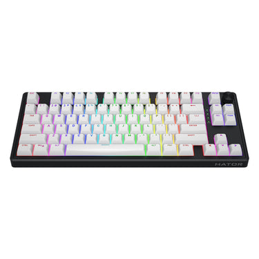 Hator skyfall mag ultra 8k rgb mechanisch gaming toetsenbord (zwart, us lay-out (qwerty), hator aurum ice, 80% (tkl), rgb, double-shot pbt, hot-swap)