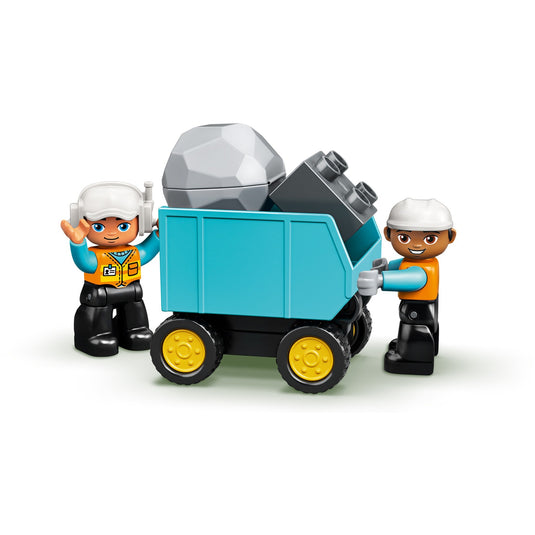 Lego duplo - truck graafmachine met rupsbanden constructiespeelgoed (10931)