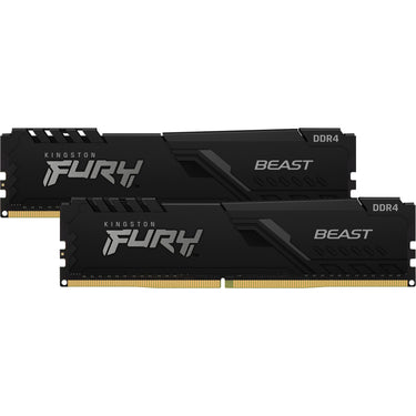 Kingston fury beast 32 gb ddr4-3200 (2x 16 gb) werkgeheugen (zwart, kf432c16bb1k2 32, xmp 2.0)