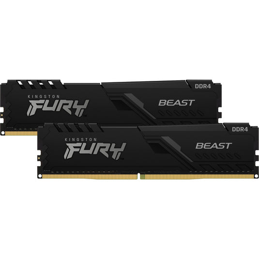 Kingston fury beast 32 gb ddr4-3200 (2x 16 gb) werkgeheugen (zwart, kf432c16bb1k2 32, xmp 2.0)