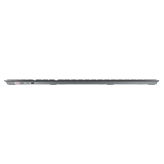 Cherry kw 9100 slim, toetsenbord (zwart zilver, eu lay-out (qwerty), scissor switches, abs, usb-c, 2.4 ghz, bluetooth)
