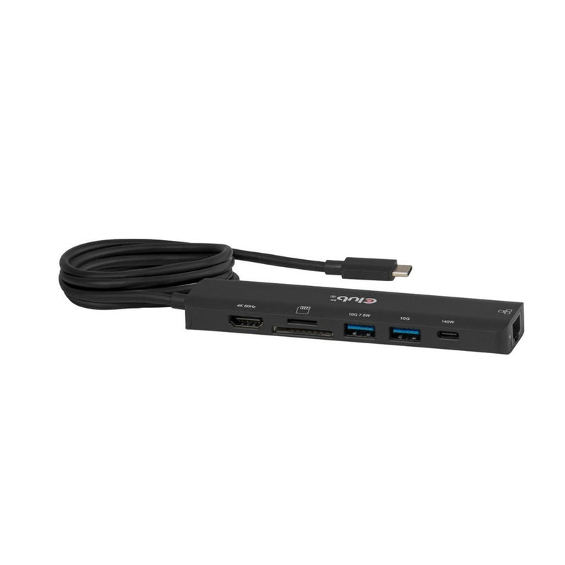 ギャラリービューアに画像をロードする, Club 3d csv-2555 7-1 usb-c naar hdmi hub (zwart, 4k60hz, pd3.1 140w, usb-a, usb-c, lan, microsd)
