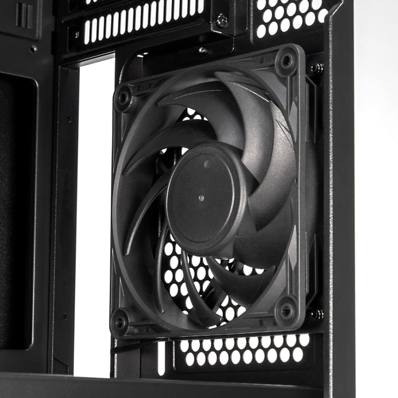 Load image into Gallery viewer, Silverstone cs382 mini tower behuizing (zwart | 2x usb-a | 1x usb-c)
