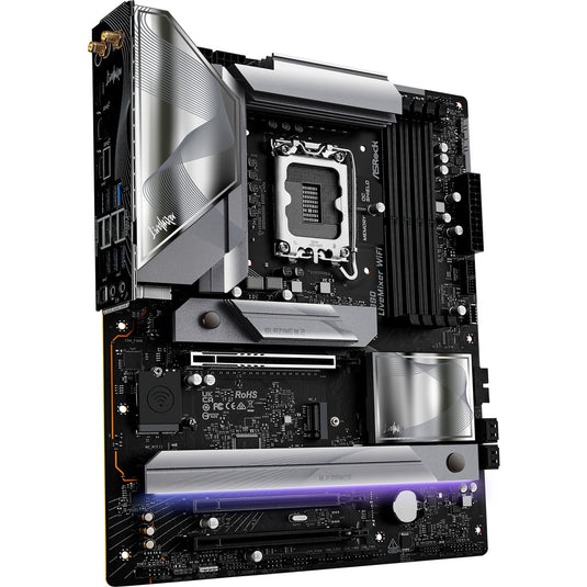 Asrock z890 livemixer wifi socket 1851 moederbord (zwart, raid, 2.5 gb-lan, wi-fi 7, bt, sound, atx)