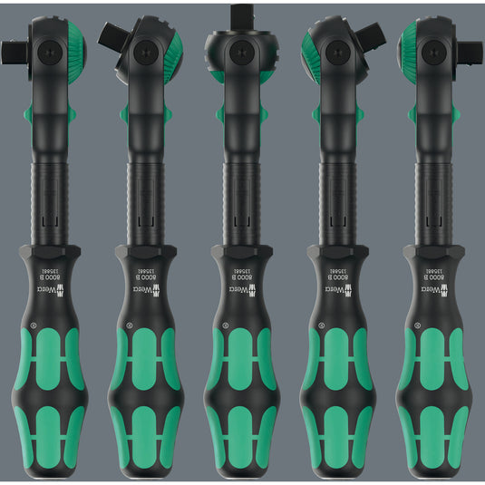Wera 8000 b black edition zyklop speed ratel met 3 8 aandrijving (zwart groen)
