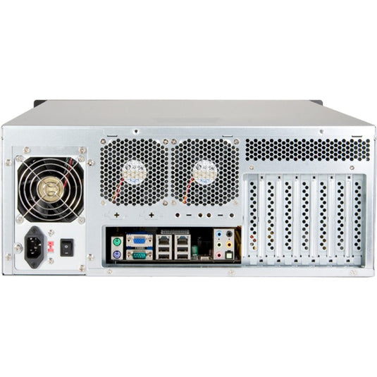 Chenbro rm42300 rack behuizing (zwart zilver | 2x usb-a 3.2 (5 gbit s))