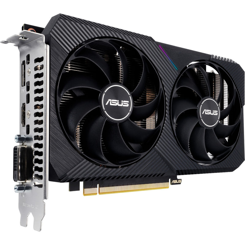 Afbeelding laden in galerijviewer, Asus geforce rtx 3050 dual v2 8gb gddr6 grafische kaart (lite hash rate, 1x displayport, 1x hdmi 2.1, dvi-d)
