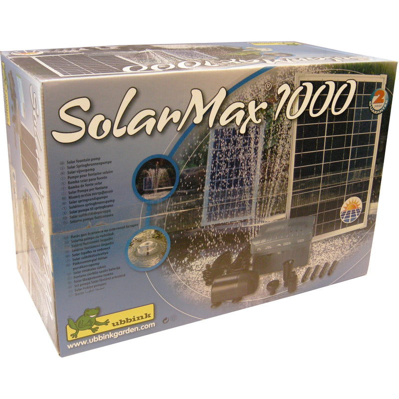 Load image into Gallery viewer, Ubbink solarmax 1000 accu pomp (zwart, incl. solarpaneel, pomp en accu)
