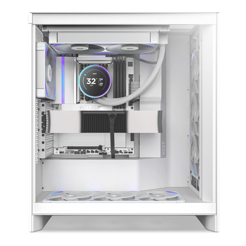 Load image into Gallery viewer, Nzxt performance fan f280x rgb case fans (wit, 2 stuks, 280 x 140 x 30 mm, pwm)
