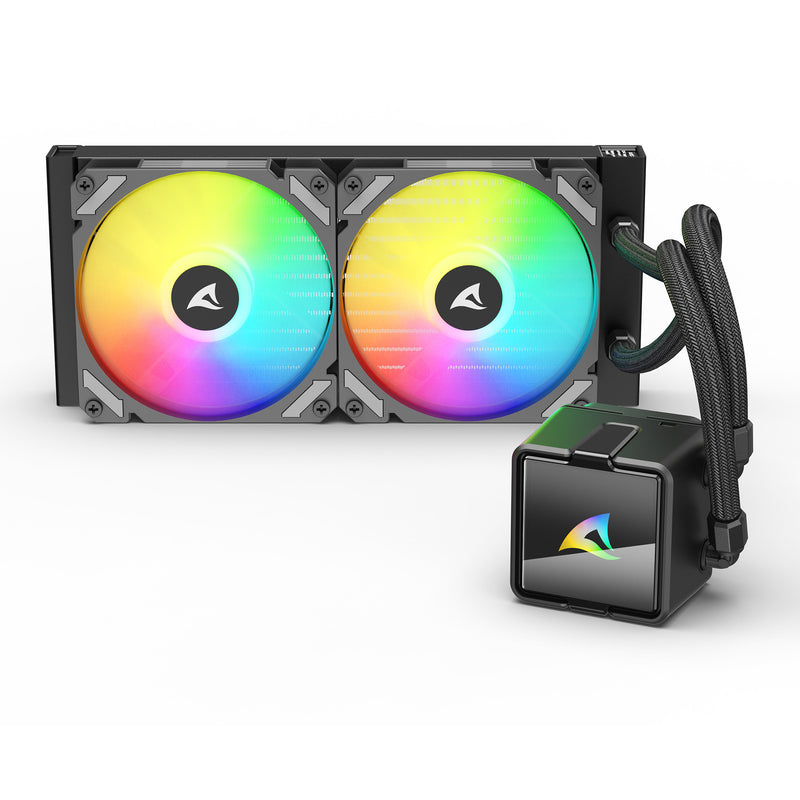 Load image into Gallery viewer, Sharkoon s50 argb waterkoeling (zwart, 4-pins pwm)
