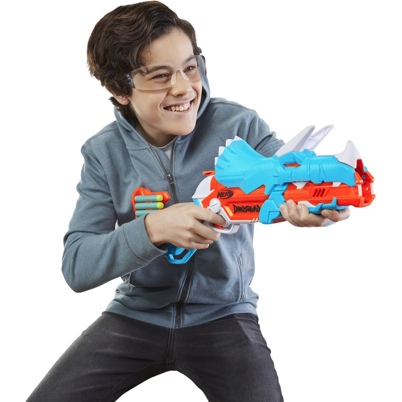 Load image into Gallery viewer, Hasbro nerf dinosquad tricera-blast nerf-gun
