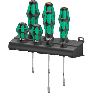Wera 300 7 mix 2 schroevendraaierset (zwart groen, 7‑delig)
