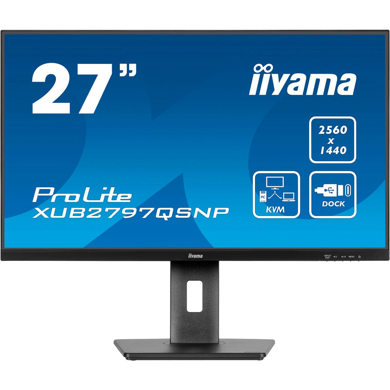 Load image into Gallery viewer, Iiyama prolite xub2797qsnp-b1 27 monitor (zwart (mat), hdmi, displayport, 3x usb-a, 3x usb-c, rj-45)

