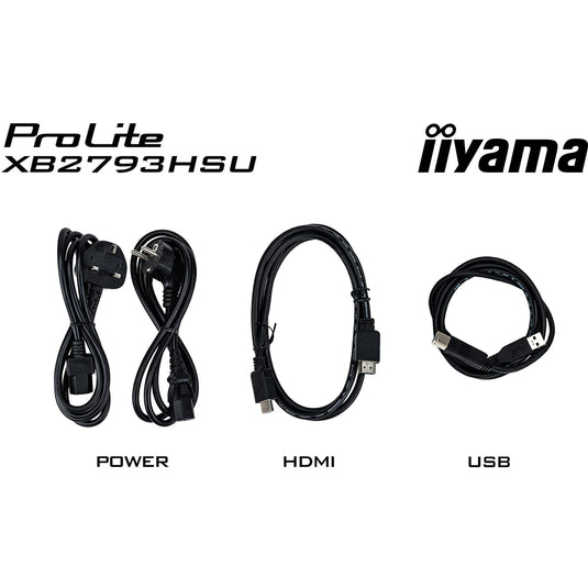Iiyama prolite xb2793hsu-b1 27 monitor (zwart (mat), 120hz, hdmi, displayport, usb, audio)