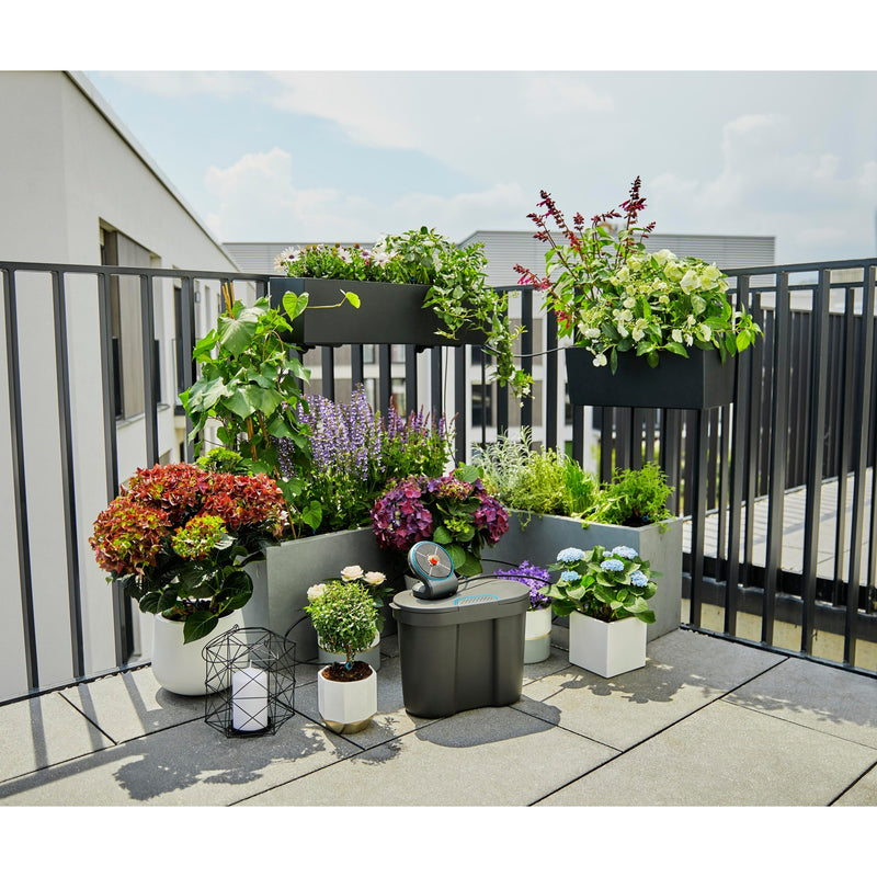 Load image into Gallery viewer, Gardena vakantie-bewateringset besproeiingscomputer (grijs, 13366-20, inclusief 10,5 l watertank)

