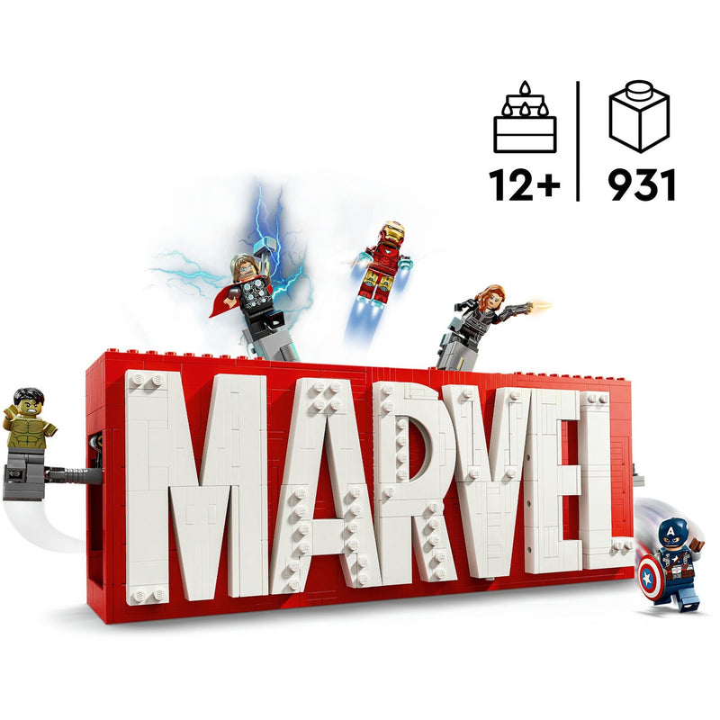 ギャラリービューアに画像をロードする, Lego marvel super heroes - marvel logo en minifiguren constructiespeelgoed (76313)
