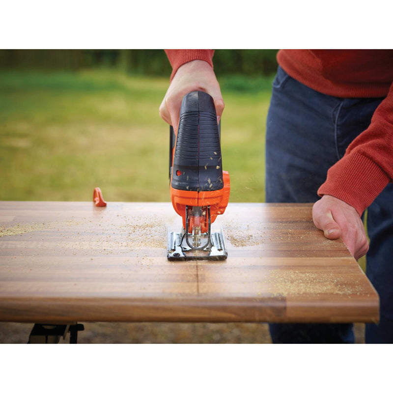 Afbeelding laden in galerijviewer, Black+decker 18v schroefklopboormachine + 18v pendeldecoupeerzaag bundel (zwart oranje)
