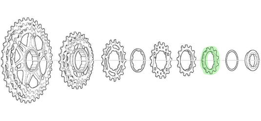 Shimano sprocket 11t with spacer for cs-m771-10 bj bk