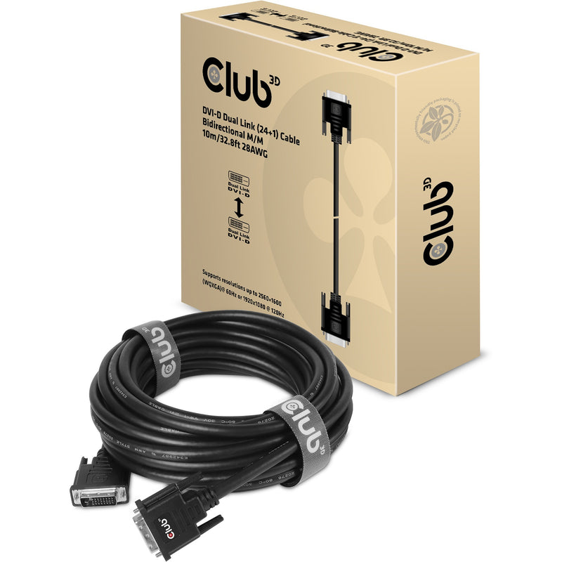 Load image into Gallery viewer, Club 3d dvi-d dual link (24+1) kabel (10 meter)
