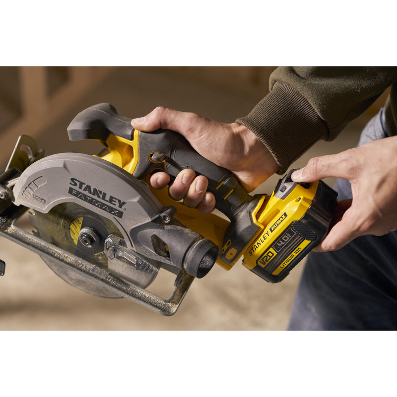 Load image into Gallery viewer, Stanley fatmax v20 18v handcirkelzaag (zwart geel, accu en oplader niet inbegrepen)
