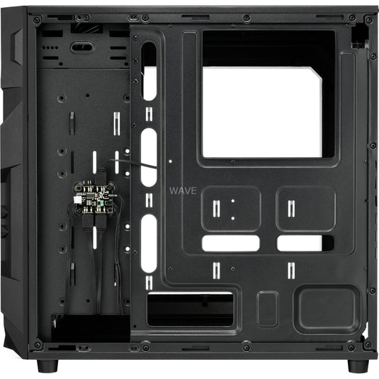 Sharkoon vg7-w rgb midi tower behuizing (zwart | 2x usb-a | rgb | window)