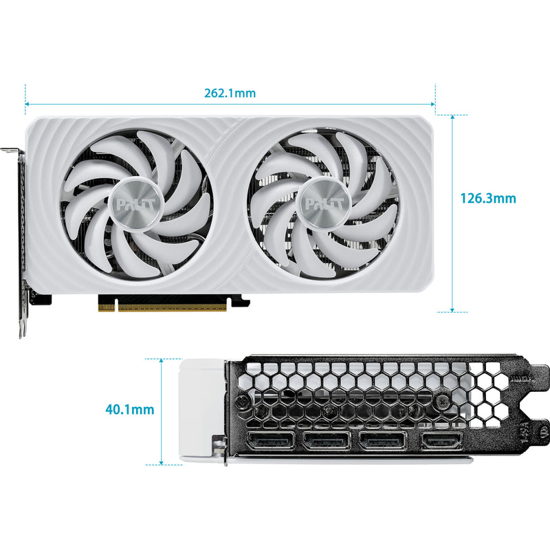 Load image into Gallery viewer, Palit geforce rtx 5060 oc white 8gb grafische kaart (wit, dlss 4, 3x displayport, 1x hdmi 2.1)
