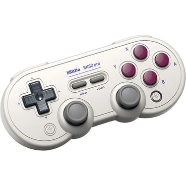 8bitdo sn30 pro gamepad (lichtgrijs, bluetooth, usb, pc, nintendo switch switch 2)