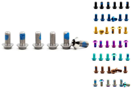 Oak components titanium screws m5x10 for 6-bolt disc rotor (6 pieces)