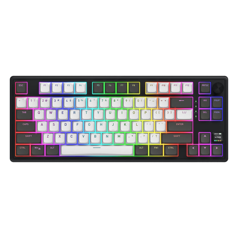 Chargez l'image dans la visionneuse de la galerie, Hator skyfall pro wireless rgb mechanisch gaming toetsenbord (zwart, us lay-out (qwerty), hator aurum vanilla silent, 80% (tkl), rgb, double-shot pbt, hot-swap, 2.4ghz | bluetooth | usb-c)
