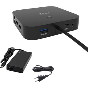 I-tec usb-c hdmi dp docking station with power delivery 65w + universal charger 77 w (zwart)