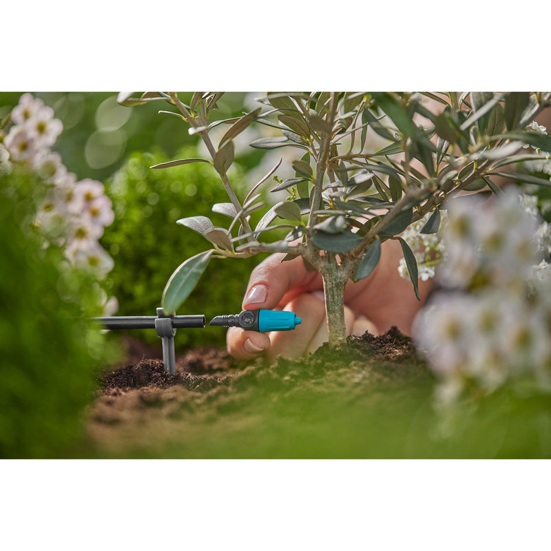 Load image into Gallery viewer, Gardena verstelbare einddruppelaar 0–15 l u druppelaar (zwart turquoise, 10 stuks)
