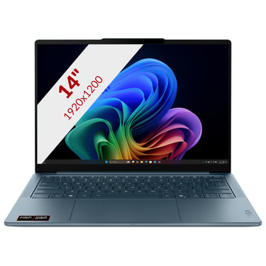 Lenovo yoga slim 7 14akp10 (83jy0082mh) 14 copilot+ laptop (blauwgroen | ryzen 7 350 | radeon 860m | 32 gb | 1 tb ssd)