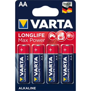 Varta longlife max power aa (lr06) batterij (4 stuks)