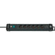 Brennenstuhl premium-line stekkerdoos met usb 6-voudig zwart 3m h05vv-f 3g1,5