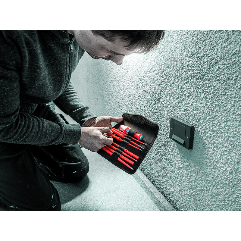 Load image into Gallery viewer, Wera kraftform kompakt vde rvs 17 extra slim 1 tool finder, 17‑delig schroevendraaier (rood blauw)
