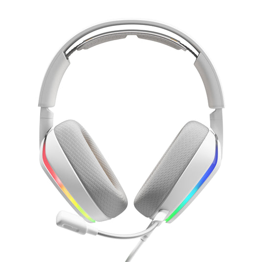 Glorious ghs eternal rgb - stereo rgb gamingheadset over-ear gaming headset (wit, pc, ps5, ps4, switch, usb-c)