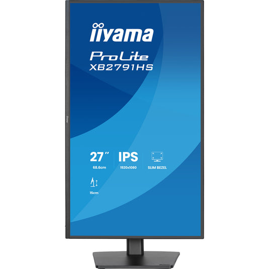 Iiyama prolite xb2791hs-b1 27 monitor (zwart (mat), 120 hz, hdmi, displayport, audio)