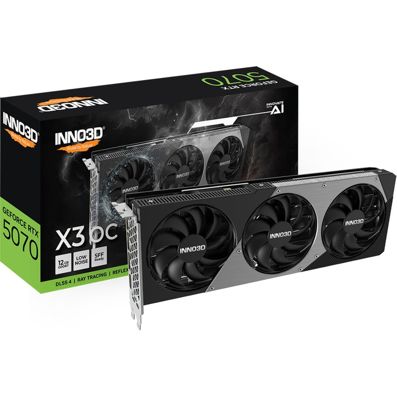 Load image into Gallery viewer, Inno3d geforce rtx 5070 x3 oc grafische kaart (dlss 4, 3x displayport, 1x hdmi 2.1)
