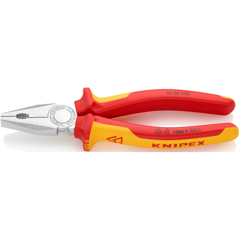 Load image into Gallery viewer, Knipex kombi-tang 03 06 200 vde combinatietang (rood geel, 200mm)
