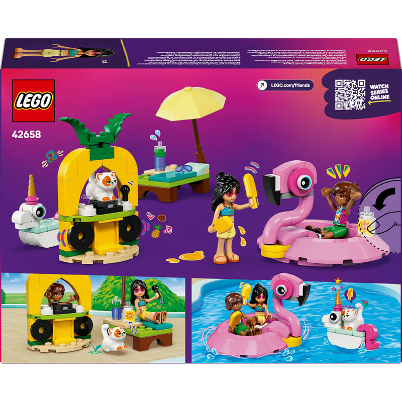 Load image into Gallery viewer, Lego friends - zwembadfeestje met flamingo en eenhoorn constructiespeelgoed (42658)
