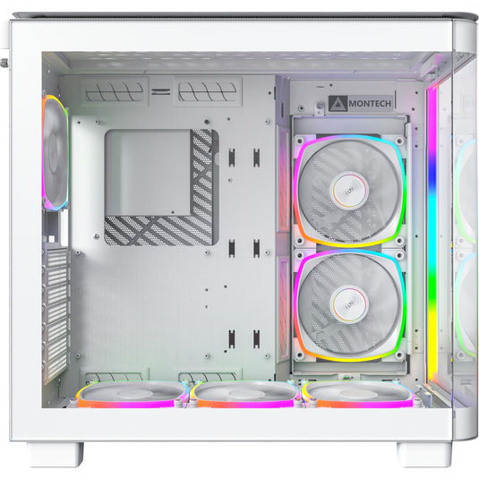 Montech king 95 pro midi tower behuizing (wit | 2x usb-a | 1x usb-c | rgb | tempered glass)