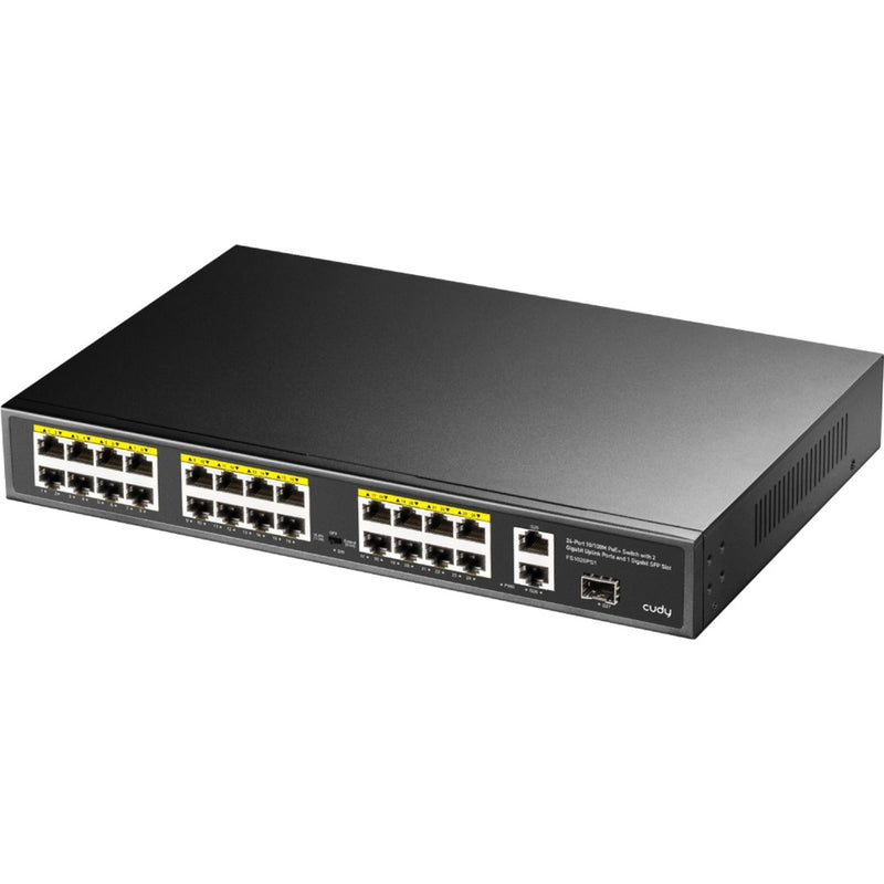 Load image into Gallery viewer, Cudy 24-port 10 100m poe+ switch (zwart)
