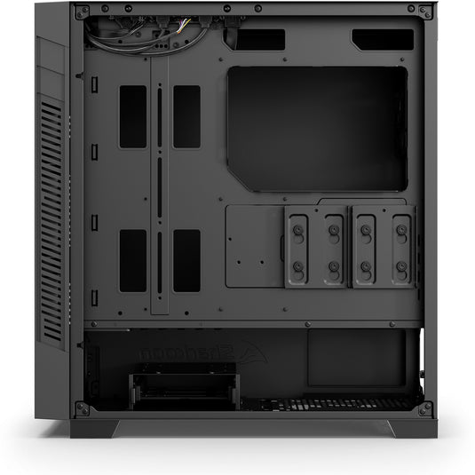 Sharkoon s25-v2 midi tower behuizing (zwart | 2x usb-a | 1x usb-c)