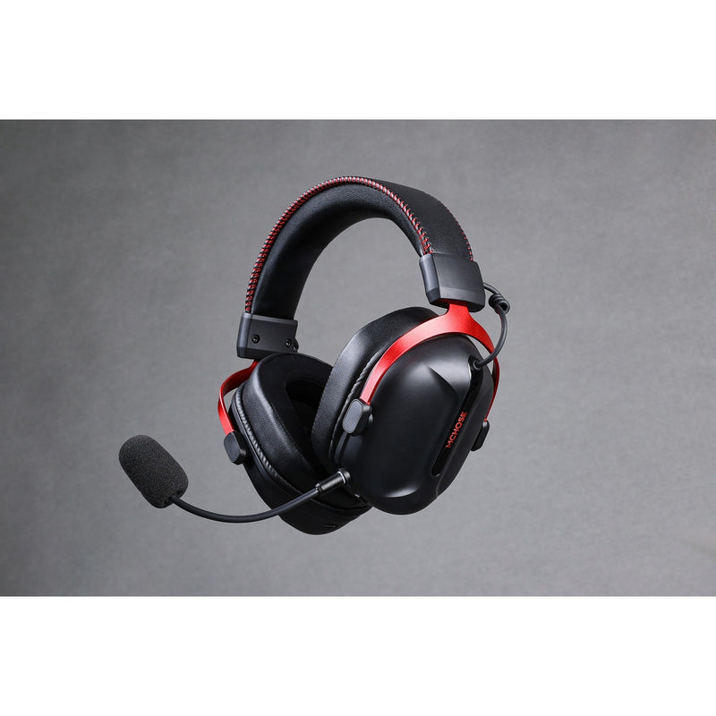 Cargue la imagen en el visor de la galería, Mchose s9 pro wireless over-ear gaming headset (zwart rood, pc laptop playstation switch smartphone, 2.4g bluetooth wired type-c )
