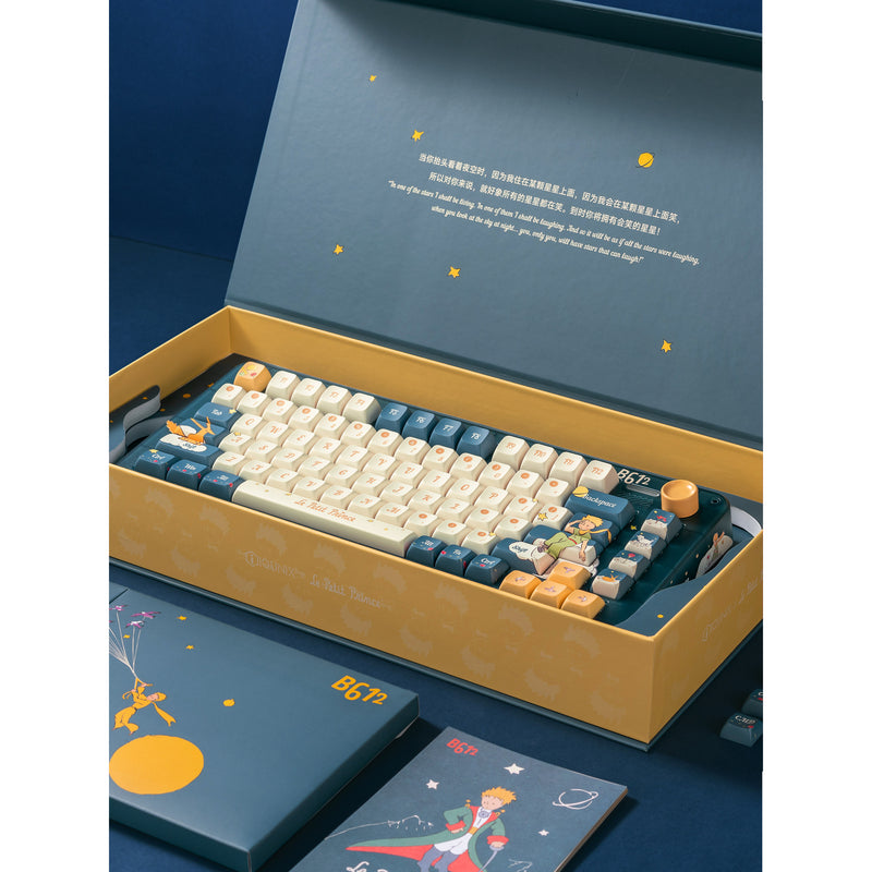 Load image into Gallery viewer, Iqunix zx75 sky encounter wireless mechanical keyboard (blauw, us lay-out (qwerty), gateron red, 75%, rgb leds, hot-swappable, double-shot pbt, 2.4ghz | bluetooth 5.1 | usb-c)
