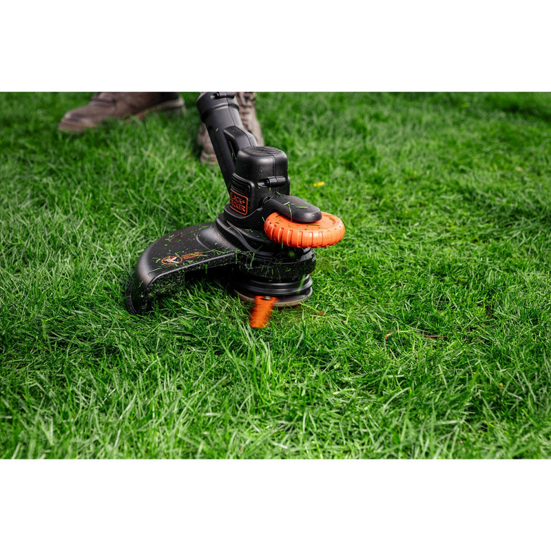 Load image into Gallery viewer, Black+decker 18v trimmer met 2 messen en accu grastrimmer (zwart oranje, 25 cm, accu inbegrepen)

