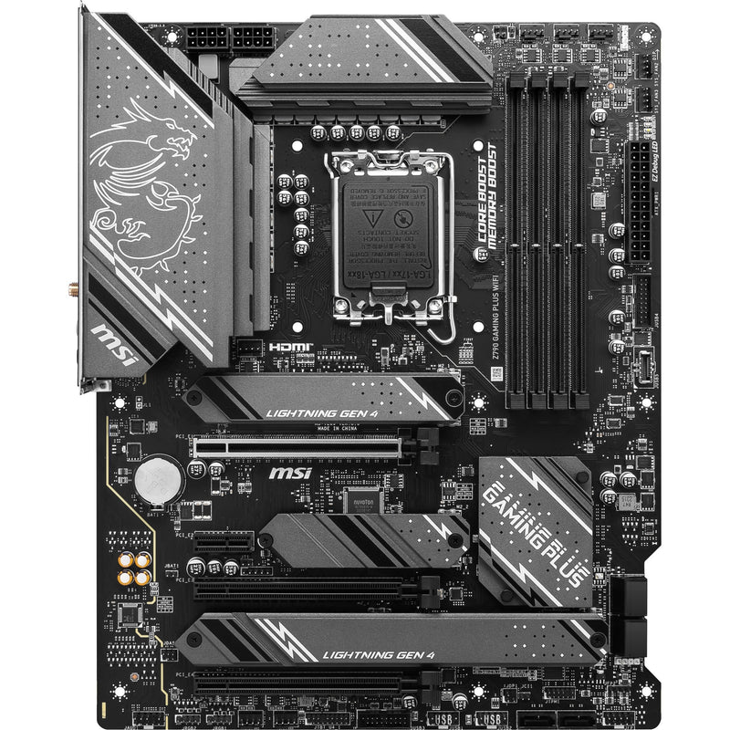 Load image into Gallery viewer, Msi z790 gaming plus wifi socket 1700 moederbord (grijs zwart, raid, 2.5 gb-lan, wi-fi 6e, bt, sound, atx)
