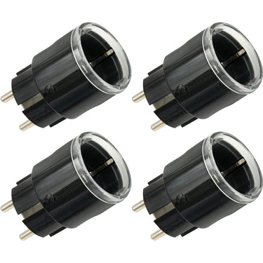 Shelly plug s gen3 slimme wifi, 4 stuks stekker (zwart, matter, wifi, bluetooth)