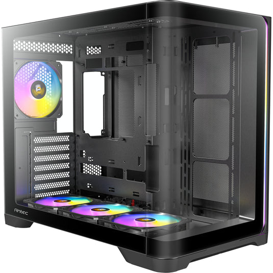 Antec c5 curve argb midi tower behuizing (zwart | 2x usb-a | 1x usb-c | tempered glass)