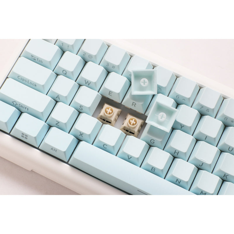 Load image into Gallery viewer, Ducky projectd tinker 65 - pom edition met qmk via, toetsenbord (lichtblauw wit, us lay-out, kailh box cream pro, rgb led, double-shot pbt, hot-swappable pom, gasket mount, 65%)
